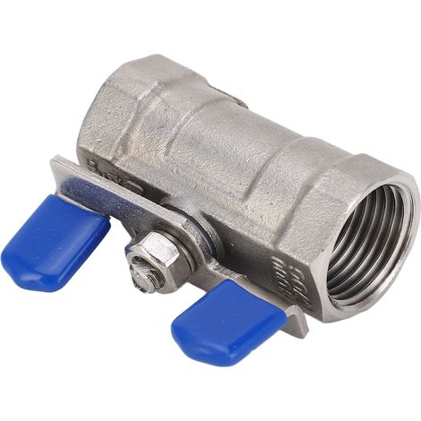 1/2in NPT DN15 Ball Valve 304 Stainless Steel Female Thread Pipe Fitting Valve with Butterfly Handle (1/5)