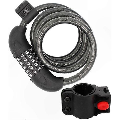 Antivol en U robuste pour vélos, avec cadenas en fer durable et câble, pour la sécurité des vélos de route et de montagne. (1/2)