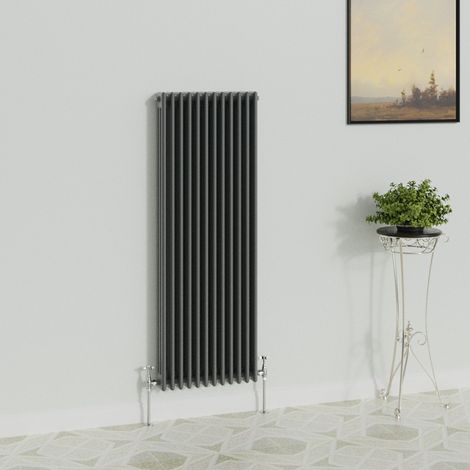 WarmeHaus Traditional Radiator Anthracite 3 Column 1500x562mm (1/5)