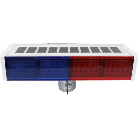 Lampe solaire clignotante double face avec batterie 1800mAh, feu de signalisation LED pour chantier, gyrophare de sécurité étanche IP65. (1/5)