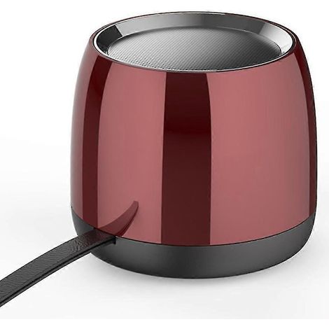 Mini enceinte Bluetooth ronde en métal pour ordinateur portable ou de bureau. (1/5)
