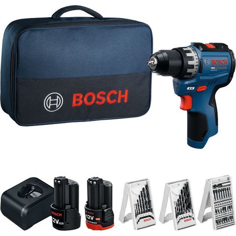 Trapano avvitatore a batteria Bosch GSR 12V-31, 1 batteria da 3,0 Ah e 1 da 2,0 Ah, caricabatterie + accessori in borsa porta attrezzi (1/5)