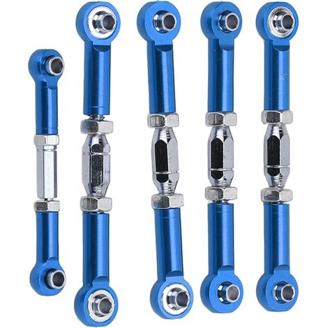 Satz mit 5 RC-Lenkgestängen, 5 mm Durchmesser, aus Aluminiumlegierung, für Redcat XTE 1/10 ferngesteuertes Auto, dunkelblau. (1/5)