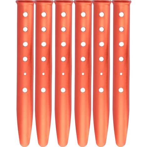 6piquets orange en alliage d'aluminium forme U pour tente camping plage sable neige fixation sol (1/5)