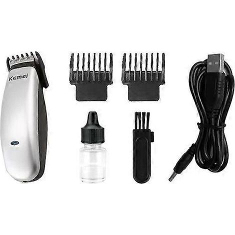 Tondeuse à cheveux électrique KEMEI KM-666C Mini tondeuse à cheveux rechargeable par USB( ) (1/3)