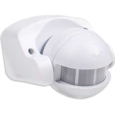 RHG Detecteur de Mouvement extérieur pour éclairage Commutateur de capteur de capteur de corps humain infrarouge Blanc