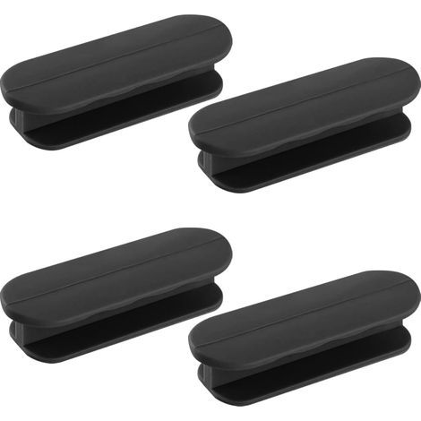 Set of 4 adhesive handles for balcony doors, furniture, glass doors and windows – Black (1/5)