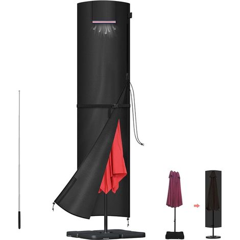 2m Straight Parasol Cover, Parasol Covers with Rod, 420D Oxford (1/5)