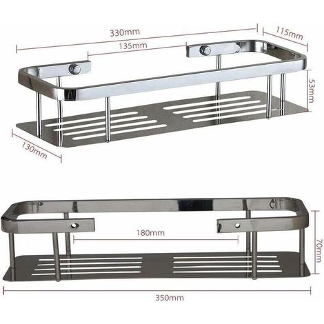 Étagère de Douche en Acier Inoxydable 35 cm – Étagère Murale Robuste et Élégante pour Salle de Bain et Cuisine (1/3)