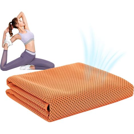 Serviettes rafraîchissantes pour la nuque et le visage, enveloppements rafraîchissants à séchage rapide Serviette de sport respirante 30 x 80 cm idéale pour le yoga, le sport, la course à pied, l'ent