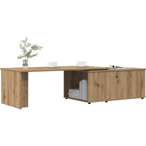 Mesa de centro madera de ingeniería roble artisan 150x50x35 cm vidaXL