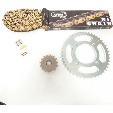 Kit chaîne Afam pour moto Suzuki 125 GZ Marauder 1998 à 2011 (1/5)