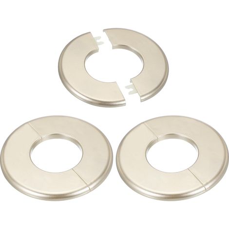 Cache Mitigeur Douche, 3pcs Écussons en ABS Garniture Robinet Douche Muraux pour 51mm, Décoration Rosace Robinet Coffrage Caches Tuyaux d'Eau Chauffage Plomberie Mural, Doré (1/5)