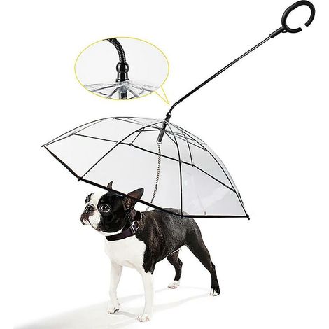 Pet Umbrella Dog C-Shaped Umbrella Rainy Day Dog Walking Leash (1/4)