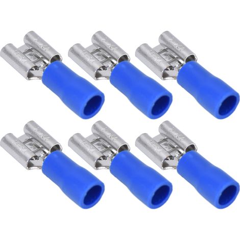 100 Stück FDD2250 Buchsen mit Isoliergehäuse für 1,5–2,5 mm Kabel – Blau (1/5)