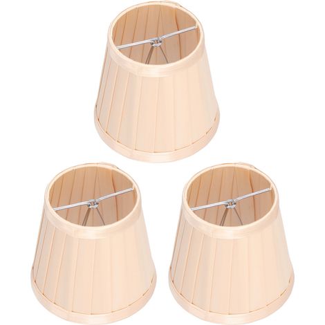 de 3 abat jour en tissu à clipser E14 pour lustre applique (1/2)