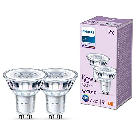 Philips LED Faretto LED, Luce Bianca Fredda, 50 W, GU10, 2 pezzi (1/4)