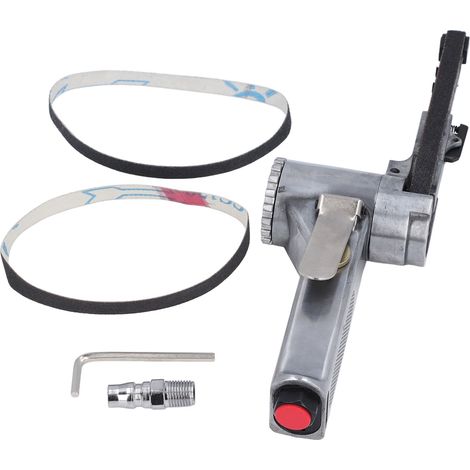 Ponceuse à bande pneumatique avec entrée 1/4in outil air meulage polissage métal kit 10mm (1/5)