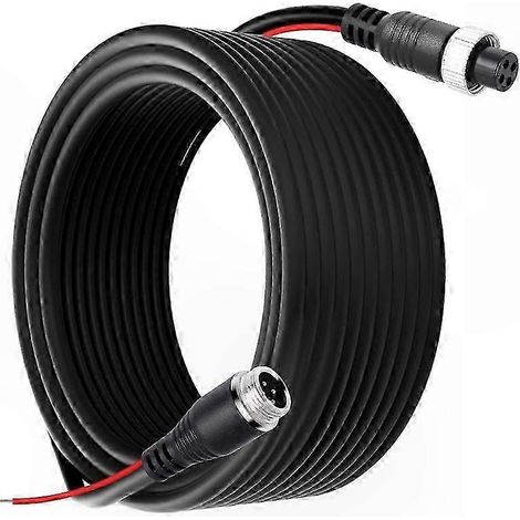 Câble extension 4 broches mâle-femelle pour caméra de recul voiture, rallonge connecteur auto, fil vidéo longueur adaptable, accessoire caméra stationnement, compatible systèmes de vision arrière. (1/5)