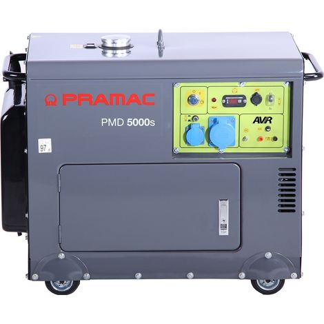Pramac – Groupe électrogène diesel silencieux 4,95 kW – Moteur 406 cc – Démarrage électrique – Autonomie 75 heures – 72 dB à 7m (1/2)
