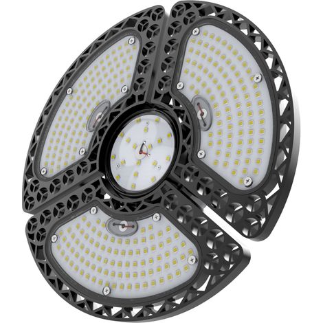 Lampadaire atelier 60W plafond LED modulable 7500LM IRC80 avec 3 panneaux orientables E26 pour garage entrepôt éclairage (1/5)