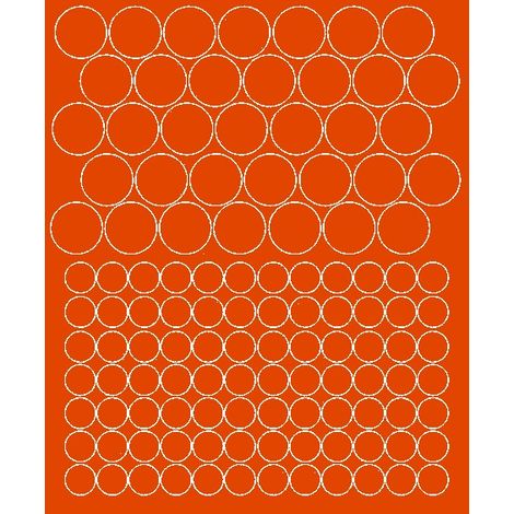 Fahrradhelmaufkleber, Felgenaufkleber, 119 Stück, orange glänzend
