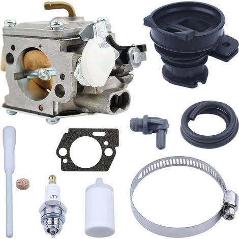 Carburateur pour tronçonneuse Husqvarna 365 372XP X-Torq pour Walbro RWJ-4, ligne d'essence USA, carburateur, collecteur d'admission, filtre à carburant, ligne de gaz, ligne d'impulsion, bougie, joint (1/5)
