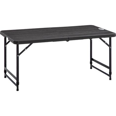 Easycomfort Tavolo da Giardino Pieghevole per 4 Persone con Altezza Regolabile, in Acciaio e HDPE, 118x60x74 cm (1/5)