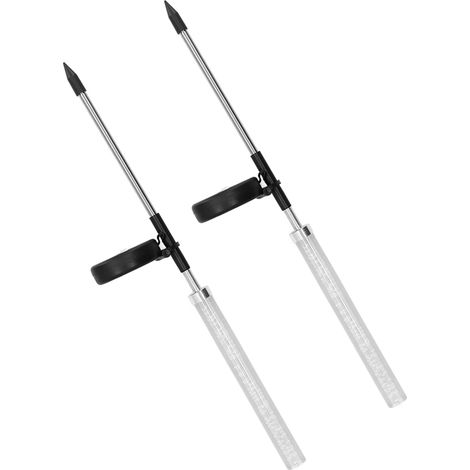 Lot de 2 lampes extérieures solaires roseau, tige lumineuse à bulles dégradé 7 couleurs, pour jardin, pelouse, parc, décoration paysagère, avec batterie intégrée (grand modèle cristal) (1/5)