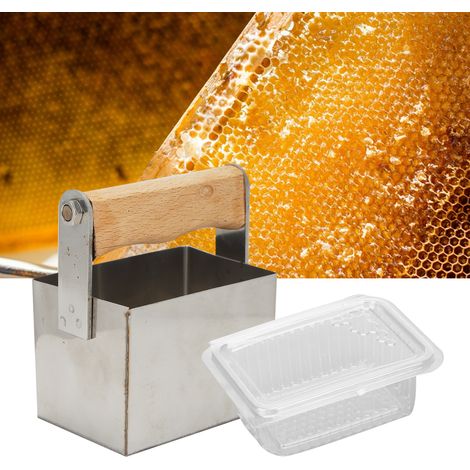 Rechteckiges Imkermesser mit Box, professionelles, energiesparendes Edelstahlmesser 8,5 x 6 cm, 6 Boxen (1/5)