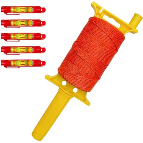 en nylon tressé de 150 m avec 5 niveaux à bulle intégrés