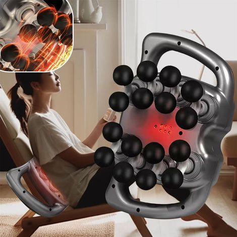 Pistolet de massage musculaire à 9 modes et 99 niveaux d'intensité, tête de 8/16, appareil de massage haute fréquence pour la nuque, les épaules et la taille.-AquaForge