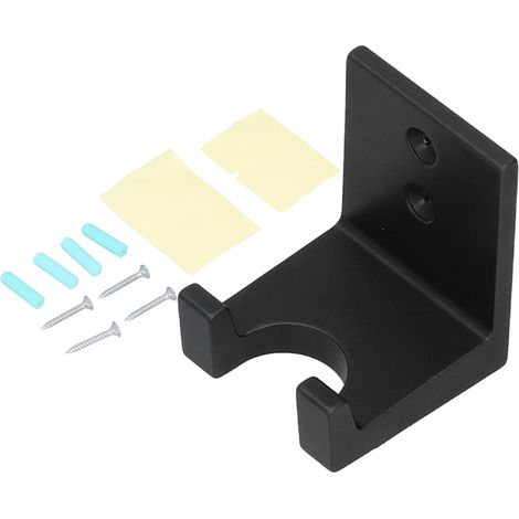 Support mural double usage pour porte-filtre sans fond, en alliage d'aluminium et viscose perforée, noir. (1/5)