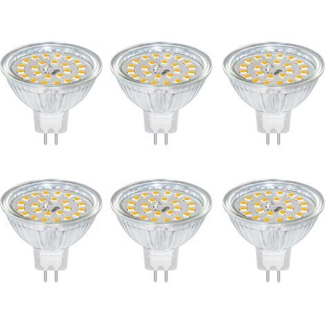 Akynite Leuchtmittel GU5.3 12V 5W LED Warmweiß 3000K, 120°, 500LM, GU5.3 35W 50W Halogenstrahler Ersatz, LED-Einbauleuchte MR16 12V AC DC für Küche, nicht dimmbar, 6 Stück (1/5)