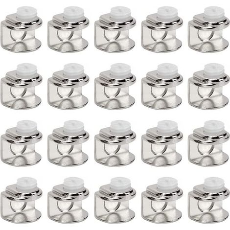 royaluxe - 20 Pièces de pinces à verre,support etagere verre,Fixations Réglable Support peuvent installer de verre de 4 à 9 mm d'épaisseur (1/5)