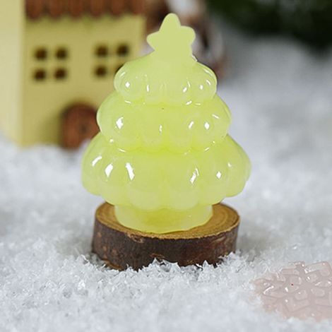 Snowman - Bonsai Decoration - Glow In The Dark - Christmas Ornament - Indoor Tabletop Decor - 12 x 10 x 2 cm - 1 Piece (1/5)