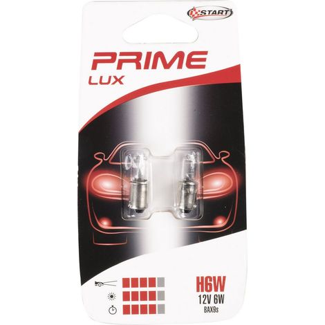 Coppia di lampadine auto alogene in vetro H6W 12V 6W BAX9S (1/2)