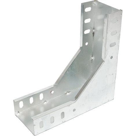 Gomito verticale a 90 gradi per grondaia in acciaio zincato 100x50mm (1/4)