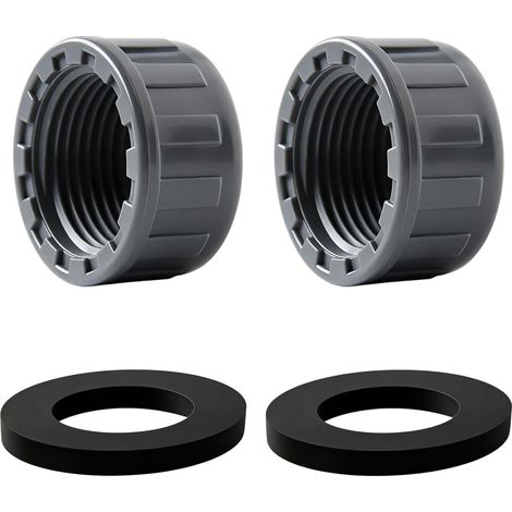 2PCS Capuchons Filetés en PVC 3/4'',Rond de 25mm Filetage intérieur (1/5)