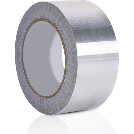 Ruban Adhésif en Aluminium pour Réparation 1 pcs Bande Alu D\'Etanchéité pour Aération Climatisation 48 mm x 30 M Rouleau Magique Puissant Anti-Fuite Argenté pour Tuyau Ventilation- (1/5)