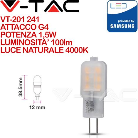 V-TAC PRO VT-201 Faretto LED Chip Samsung G4 1,5W Bianco naturale - 4000K (1/7)