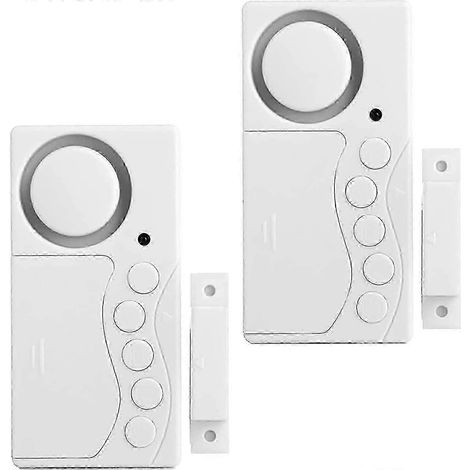 Alarme de porte de congélateur, alarme de sécurité de fenêtre, alarme de réfrigérateur sans fil 3/15/30/60 secondes, sonnette de porte avec capteur de porte et alarme d'ouverture de porte puissante (1 (1/5)
