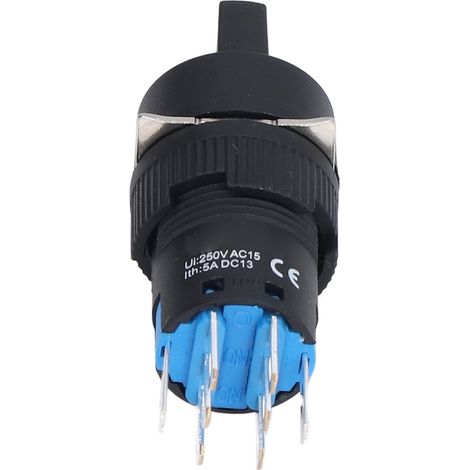 25 interrupteurs à bouton rotatif, sélecteur rotatif circulaire autobloquant à 3 positions avec éclairage, BEMLA1622XD/31YR (AC220V) (1/5)