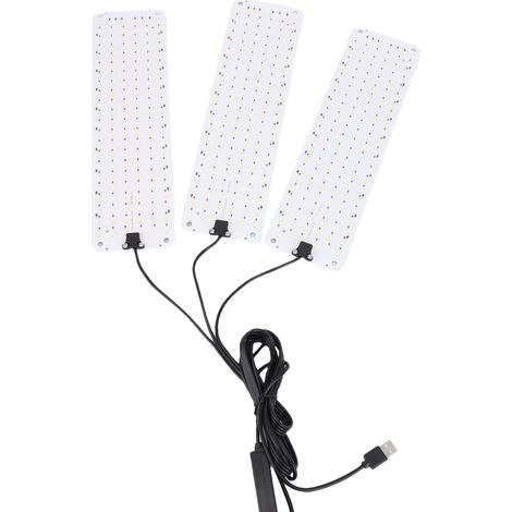 Lámpara LED de espectro completo para plantas de interior, con temporizador, alto valor PPFD, ahorro de energía y 3 cabezales de luz. (1/5)