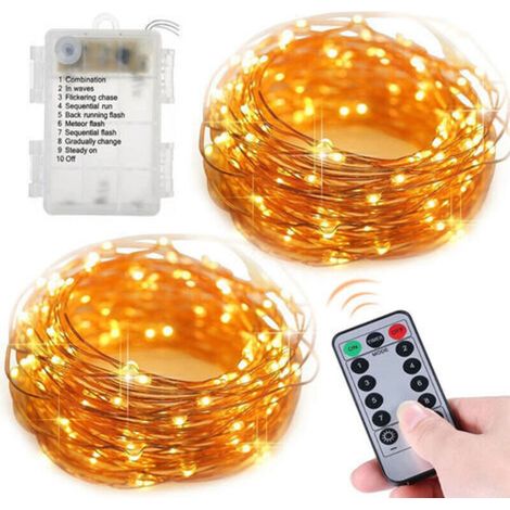 LED string lights, DIY curtain string lights, 600 LEDs 20m dimmable, 8 lighting modes and timers adjustable by remote control, warm white lights, p (1/5)