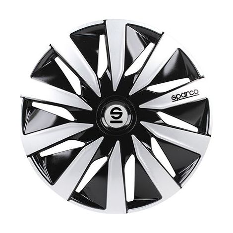 SPARCO Borchie Set 4 copricerchi 16 pollici copriruota auto Lazio SPC1691BKSV (1/4)