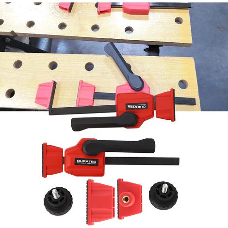 Pince de fixation horizontale pour table de travail du bois, pince de fixation rapide pour plateau de table, dispositif de fixation auxiliaire pour établi (1/5)