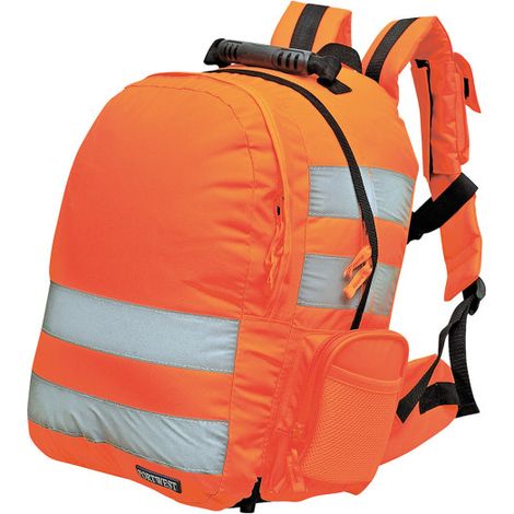 Mochila de alta visibilidad, con zafado rápido con panel acolchado B904
