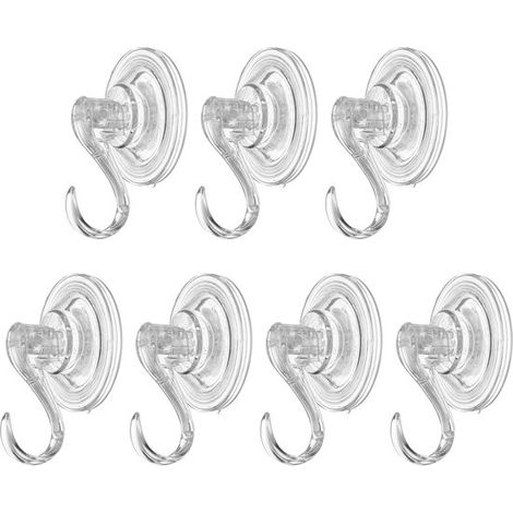 Saugnapfhaken, 7er-Pack, 6,2 cm Durchmesser, wasserdicht, wiederverwendbar, Tragkraft ca. 3 kg (1/5)