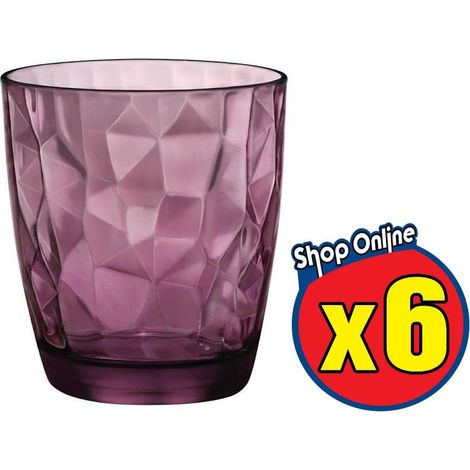 SET DA 6 BICCHIERI BORMIOLI DIAMOND ACQUA PURPLE (1/4)